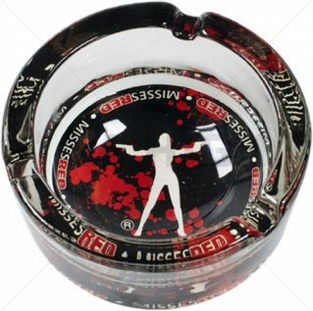 Пепельница Glass Ashtray MissesRed