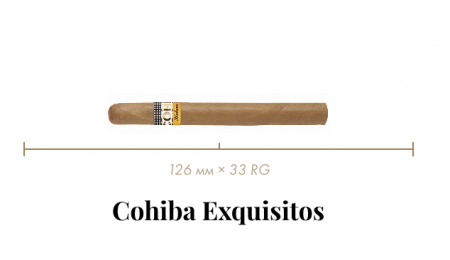 Сигара Cohiba Exquisitos (1 C/B, Seoane, 126 мм x 33 RG, Кр. 4/5) 