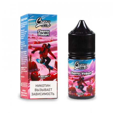 Жидкость Crazy Chill ПРЕМИУМ  Вишневый йогурт (Cherry yogurt) (М)
