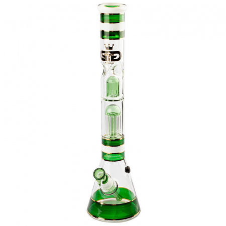 Бонг Grase Glass Golden Line Green Beaker H:46cm D:50mm SG:18.8mm