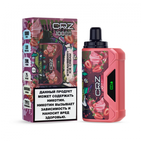 Одноразовое устройство CRZ 10000 Клубничное мороженое (Strawberries with cream)