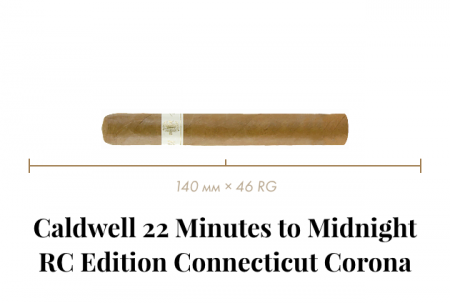 Сигара 22 Minutes to Midnight RC Edition Connecticut Corona (1 CEL, Corona, 140 mm × 46 RG, кр. 3/5)