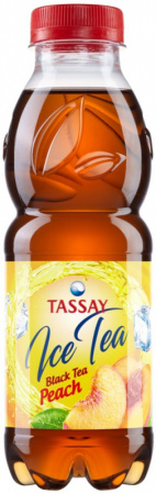 *TASSAY ICE TEA (ТАССАЙ АЙС ТИ) черный чай со вкусом персика напиток б/а НЕ/газ в ПЭТ 0,5 л