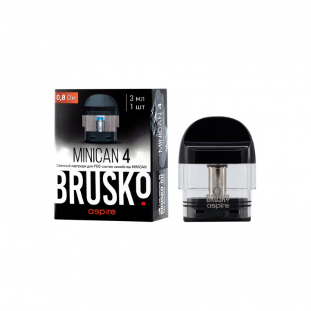 Картридж к многоразовой системе Brusko MINICAN 4 0,8 Ом Черный (Black), 3 мл