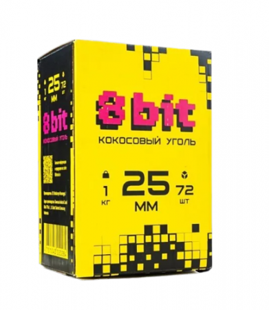 Уголь 8BIT 25мм 72шт 1кг  1/20