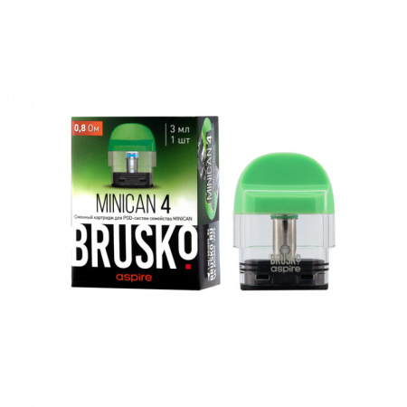 Картридж к многоразовой системе Brusko MINICAN 4 0,8 Ом Зелёный (Green)