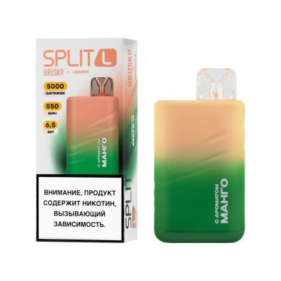 Одноразовая ЭС BRUSKO SPLIT L с ароматом манго, 20 мгсм3, 6,5 мл (1) Одноразовая ЭС BRUSKO SPLIT L с ароматом манго, 20 мгсм3, 6,5 мл (1)
