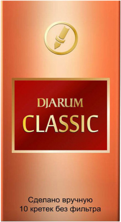 Курительное табачное изделие кретек: DJARUM CLASSIC (Джарум Классик) безфильтра*10*5*100 МТ