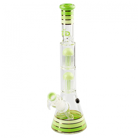 Бонг Grase Glass Golden Line Light Green Beaker H:46cm D:50mm SG:29.2mm