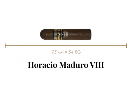 Сигара Horacio Maduro VIII (1 CEL, Petit Robusto, 95 mm × 54 RG, кр. 4/5)