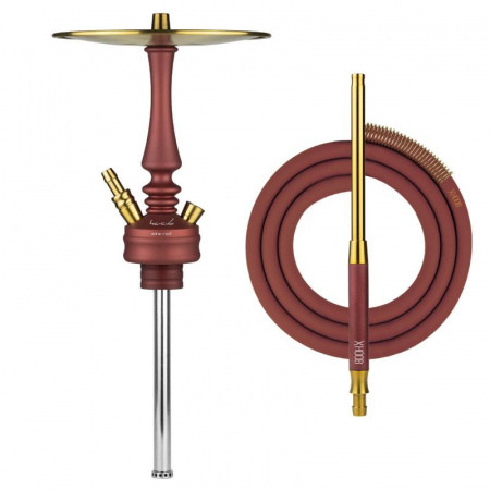 Шахта кальяна Hoob Mars Mini  Винный красный Золото (А)