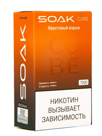 Одноразовое устройство Soak Cube White M 7000 (Фруктовый Взрыв)