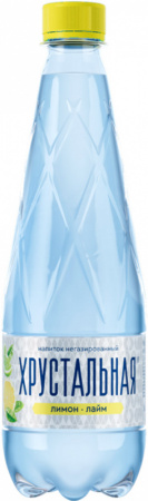 Напиток б/а Хрустальная НЕгаз ПЭТ 0,5л со вкусом лимона и лайма