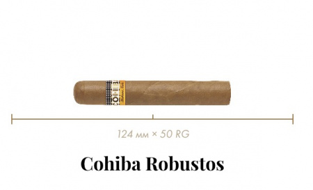 Сигара Cohiba Robustos (1 A/T, Robustos, 124 mm x 50 RG, Кр. 4/5)