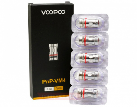 Испаритель VooPoo PnP-VM4 0.6 Ом (5 шт в упаковке)
