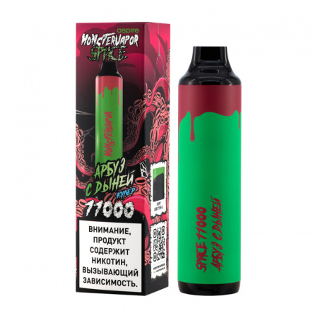 Одноразовое устройство MONSTERVAPOR SPACE 11000 с ароматом Арбуза с дыней, кулер
