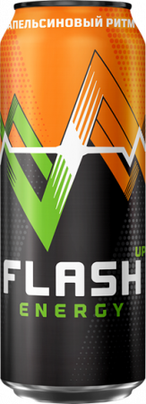 Энергетический напиток Flash Up Energy Апельсиновый Ритм ж/б 0,45