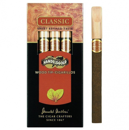 Сиrариллы с мундштуком Handelsgold Классик Вуд Тип Сигариллос (5шт. в пачке)