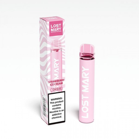 Одноразовое устройство Lost Mary CM1500 Strawberry Ice Cream (Клубничное мороженое)
