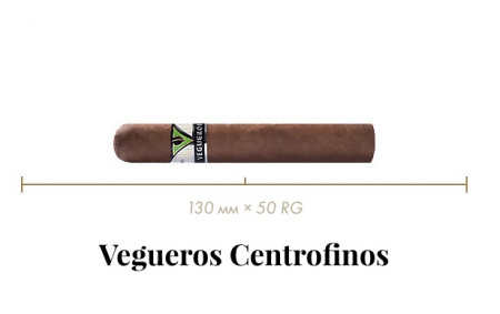Сигара Vegueros Centrofinos (16n, Robusto, 130 mm × 50 RG, Кр. 4/5)