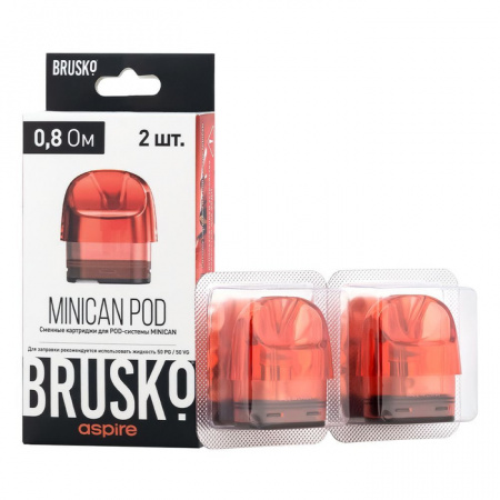 Картридж к многоразовой системе Brusko MINICAN 3 (красный), 3 мл (1шт в упак.)