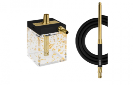 Кальян HOOB subAtom Шахта Black, фурнитура Black, колба Gold (C)