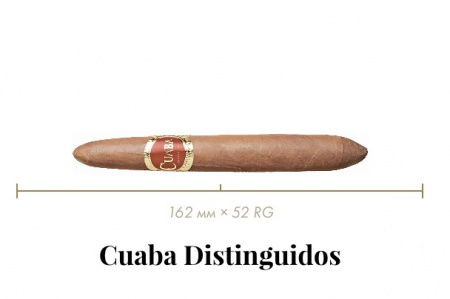 Сигара Cuaba Distinguidos (10n, Romeo, 162 mm x 52 RG, Кр. 4/5)