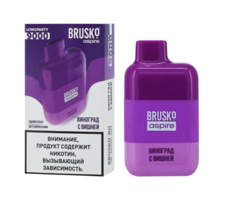 Одноразовое устройство BRUSKO LONGPARTY 9000 с ароматом Винограда с вишней