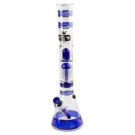 Бонг Grase Glass Golden Line Blue Beaker H:46cm D:50mm SG:18.8mm