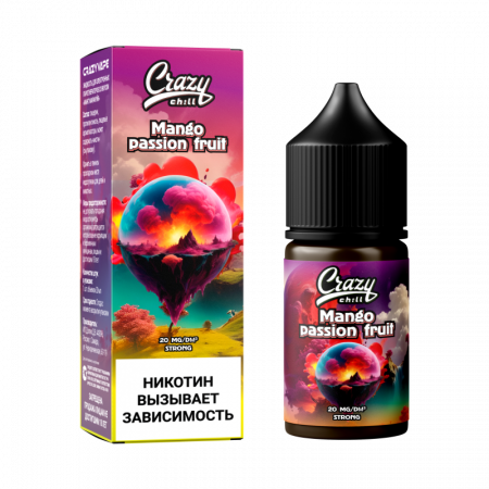 Жидкость Crazy Chill ПРЕМИУМ  Манго маракуйя ((Mango passion fruit) (M)