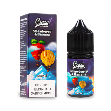 Жидкость Crazy Chill ПРЕМИУМ  Клубника Банан (Strawberry banana) (М)