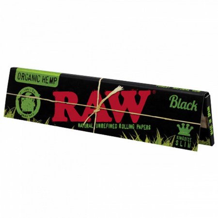 Папиросная Бумага RAW BLACK ORGANIC HEMP KS SLIM