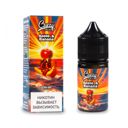 Жидкость Crazy Chill ПРЕМИУМ  Яблоко Банан (Apple & Banana) (М)