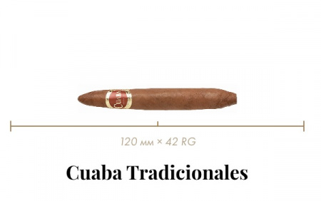 Сигара Cuaba Tradicionales (25n, Favoritos, 120 mm x 42 RG, Кр. 4/5)